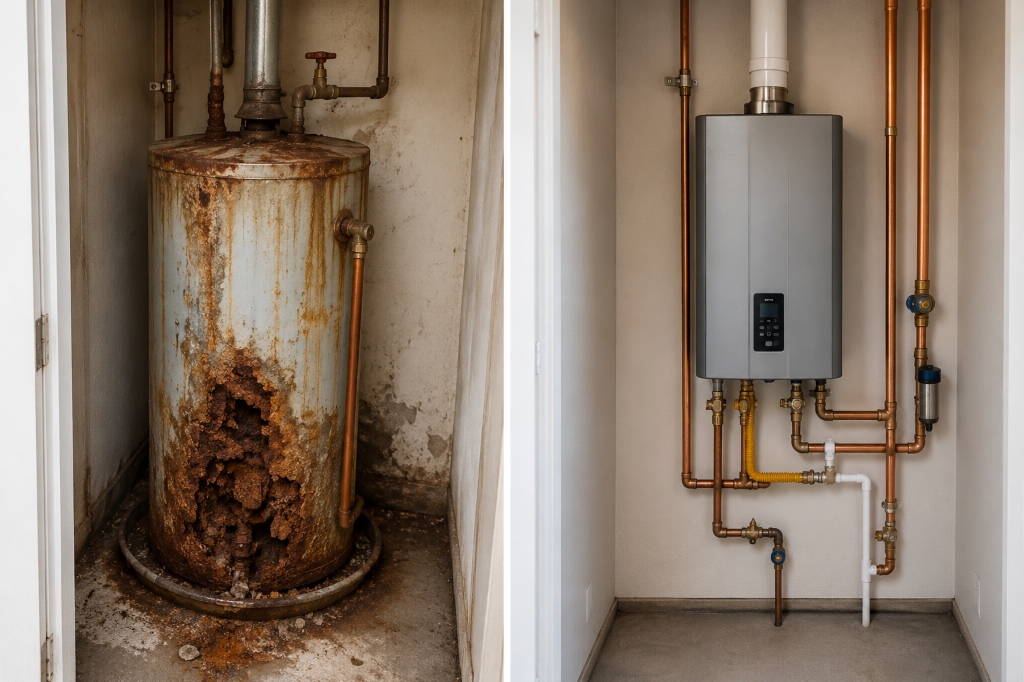 Severe Mineral Scale Water Heater Failure